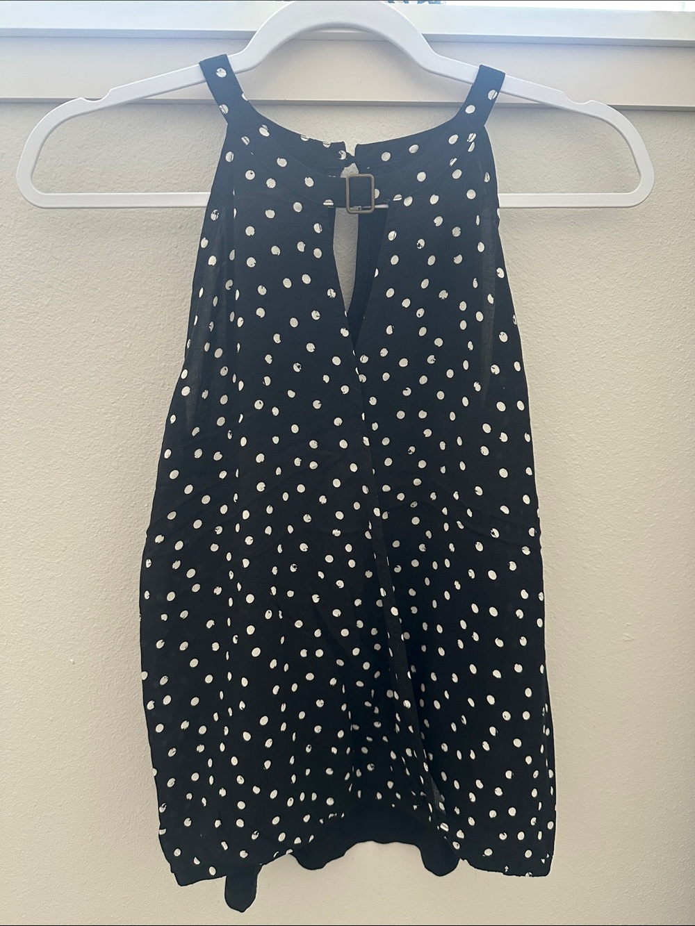 Maurices Black and White Polka Dot Tank Top